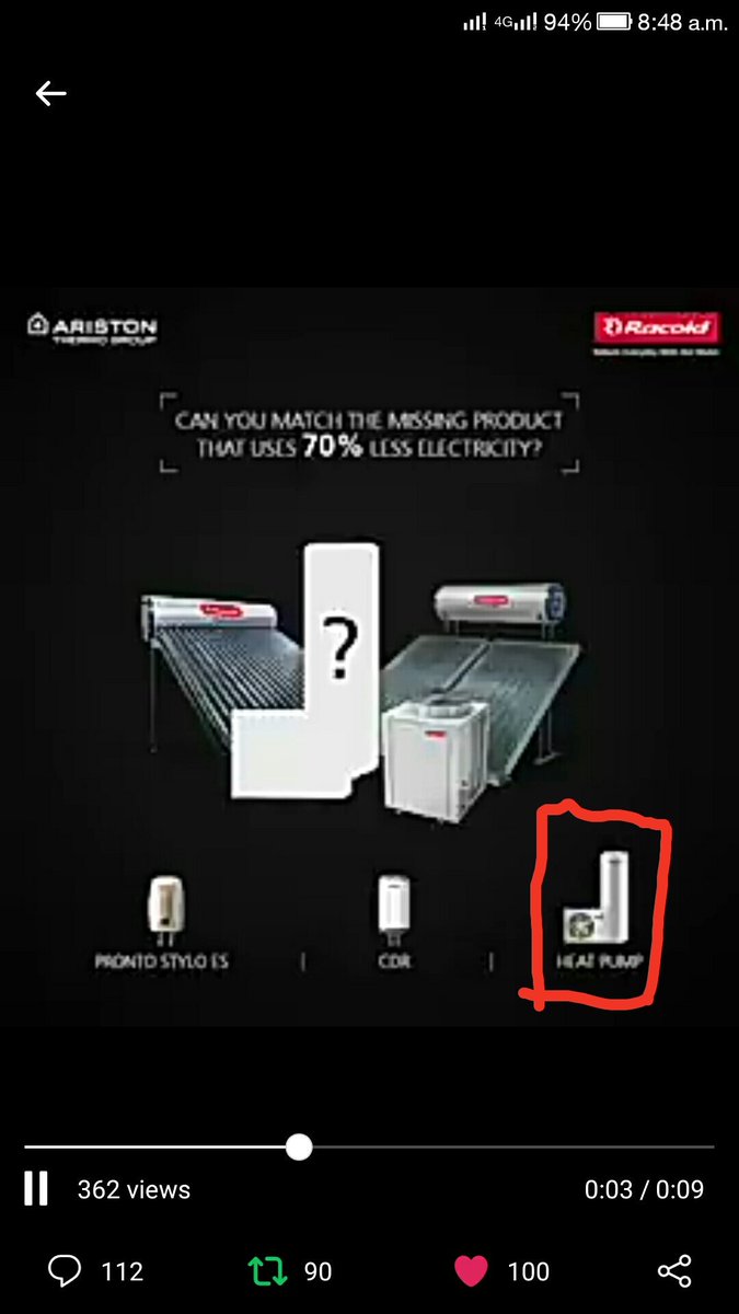 iam_margam's tweet image. Here I completed the #FinalTask
Here I Matched the Missing @RacoldThermo ' s HEAT PUMP Of Newest Water Heater  #5Star Rated  To Save 70% Electricity  #CareToSave #Contest #ContestAlert  @rajubandi_999 @sandeepu9347 @MargamSaritha @shreedhar_kanna  @kotagirikumar4 @MintKota
