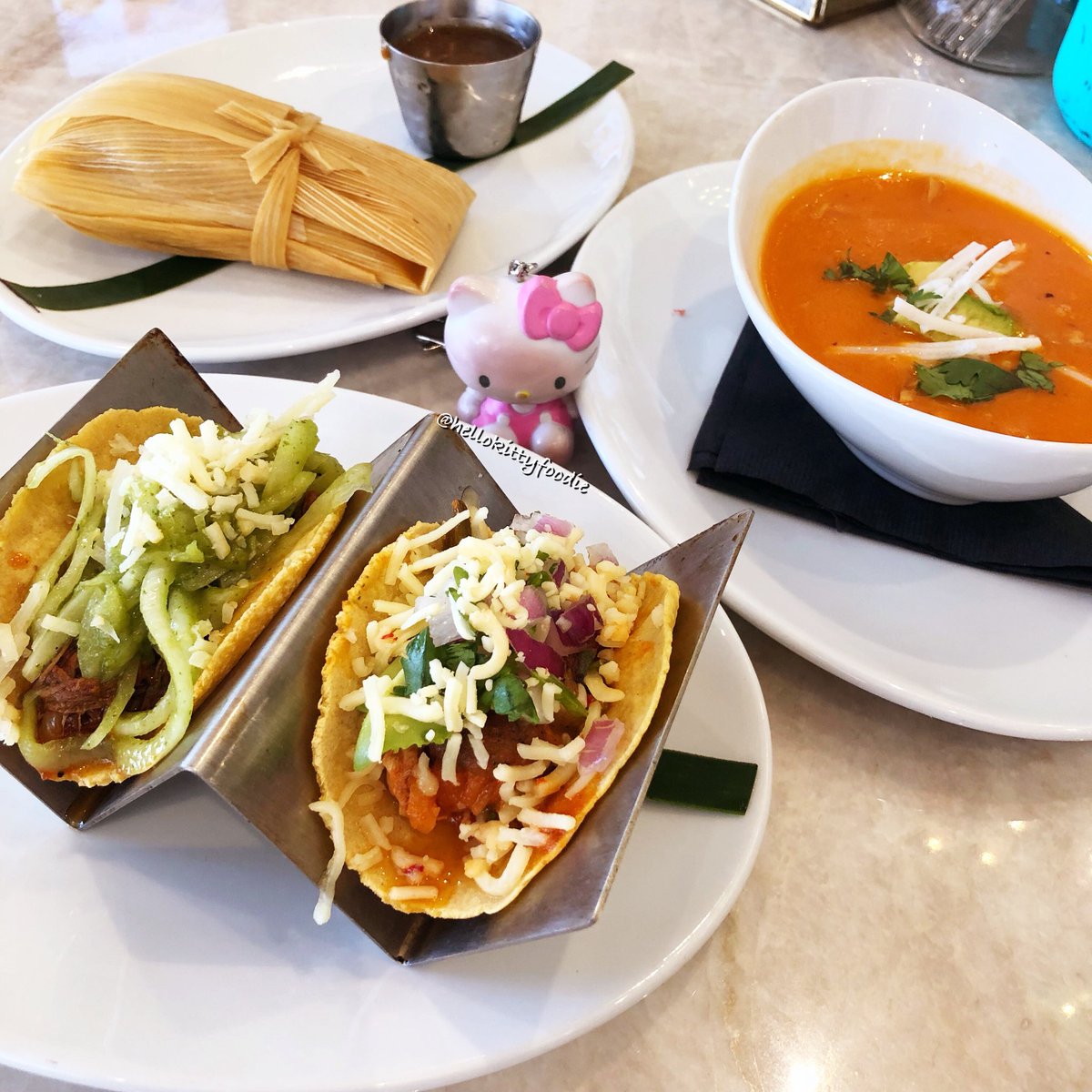 hellofoodiejenn's tweet photo. Hello Taco 🌮 Tuesday @tocayaorganica! #tocayalife at the newest restaurant @thepoint_sb! 📸: Cali Green and Barrio style tacos perfectly paired corn tamale and tortilla soup Hello Kitty Foodie blog post coming soon 😉 https://t.co/cluQcb68sb