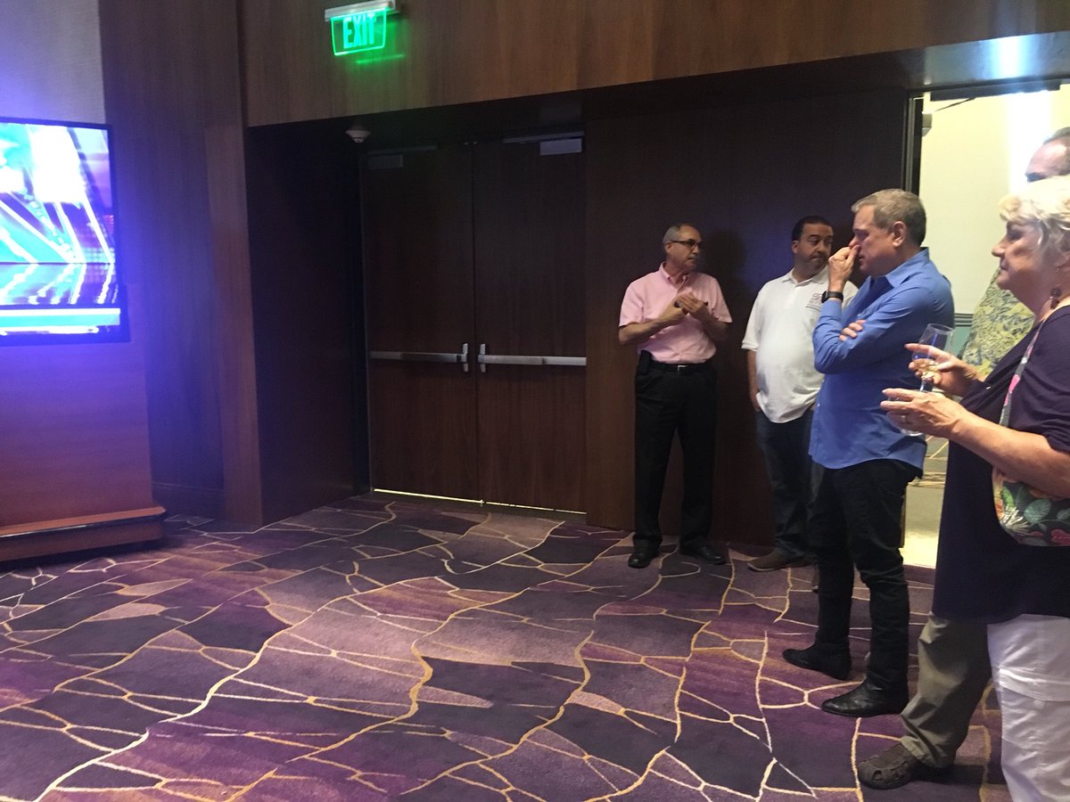 Kathleenjjacob's tweet photo. Sisolak supporters still closely watching screens... Sisolak is in the building but hasn’t come out to the party yet! @FOX5Vegas https://t.co/p0u9sJP0Jl