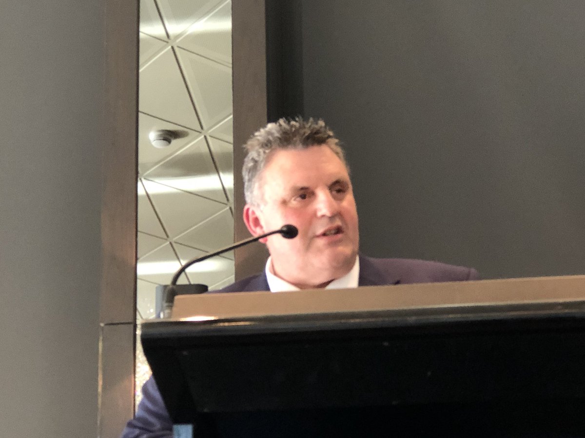 OPAssociation's tweet photo. Damian Casamento (1982), Principal of St. Paul’s West Sunshine and father of the current College Captain Matthew, addresses the OPA’s Monthly Luncheon @theracv #tenete https://t.co/YEU3Un8xcu