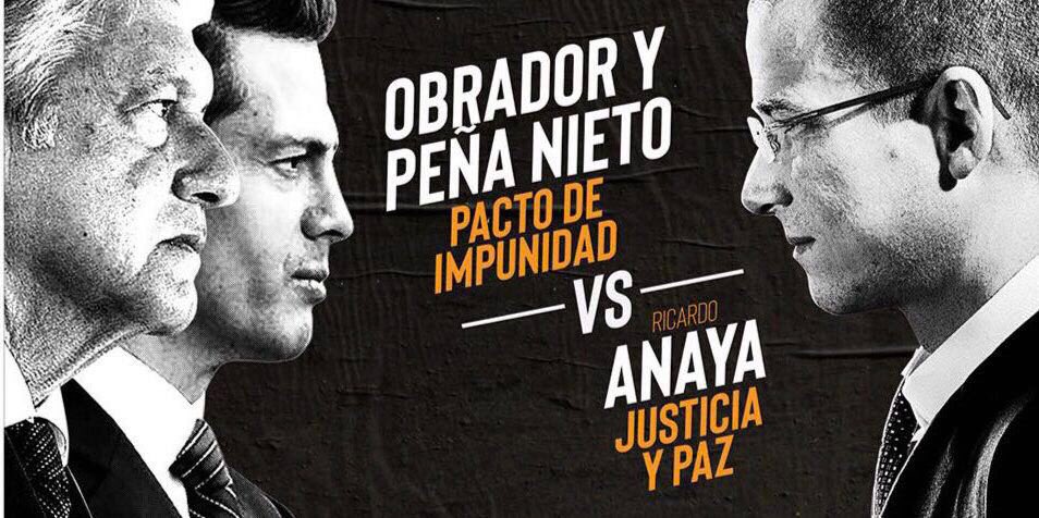 jesusortegam's tweet photo. #AMLOyaPACTO
@RicardoAnayaC le pregunta a López Obrador: ¿cambio es tu pacto con Elba Esther Gordilo, Bartlett y tu nuevo pacto con Enrique Peña Nieto? Te convertiste en lo que tanto cuestionabas. 
¡Perdonar la corrupción no es cambio! #DebateINE
#MéxicoVotaAnaya https://t.co/dschc9KkxO