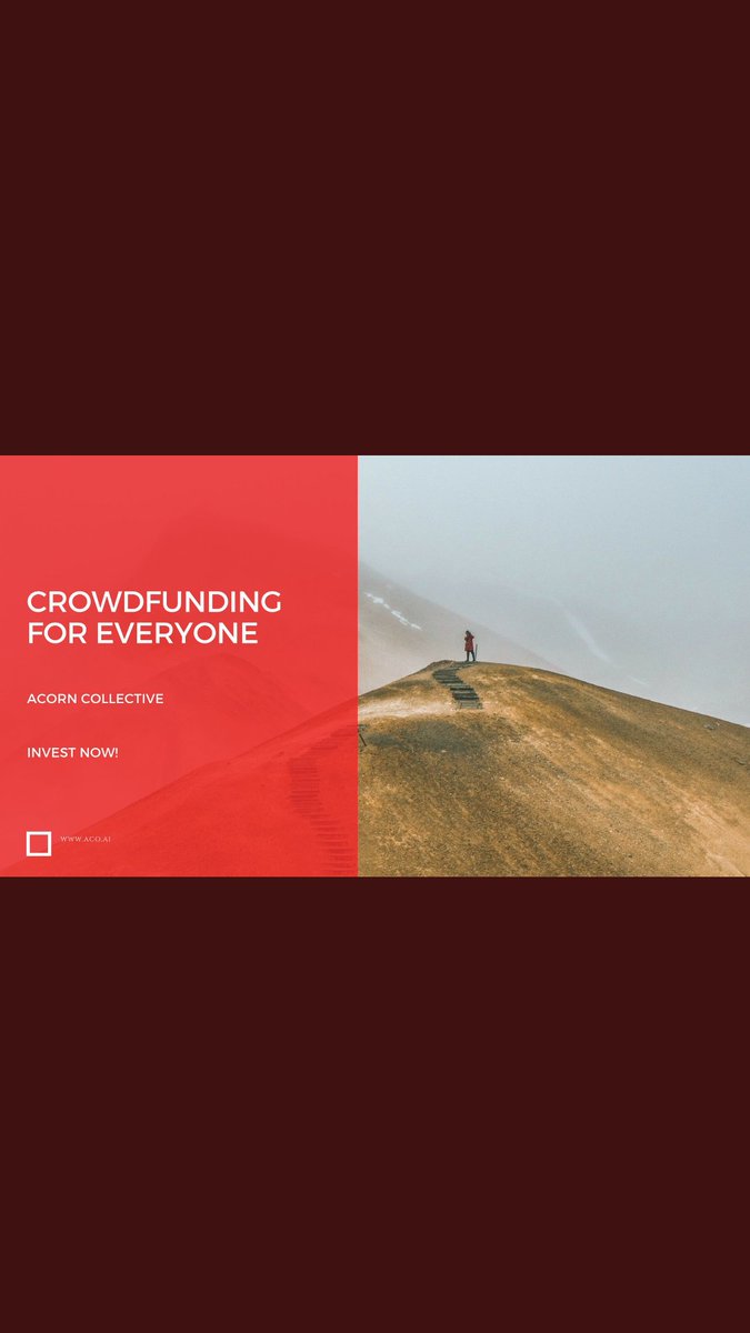tomtodd_'s tweet image. Crowdfunding
for everyone. Don&apos;t miss the token sale on now!! Acorn Collective. A new chapter in crowdfunding. @crowdfunderuk @Indiegogo @gofundme #crowdrise @crowdrise #CrowdFundingExposure #Crowdfunding #CrowdfundingForEveryone #fundingmonster #funding @AcoCollective