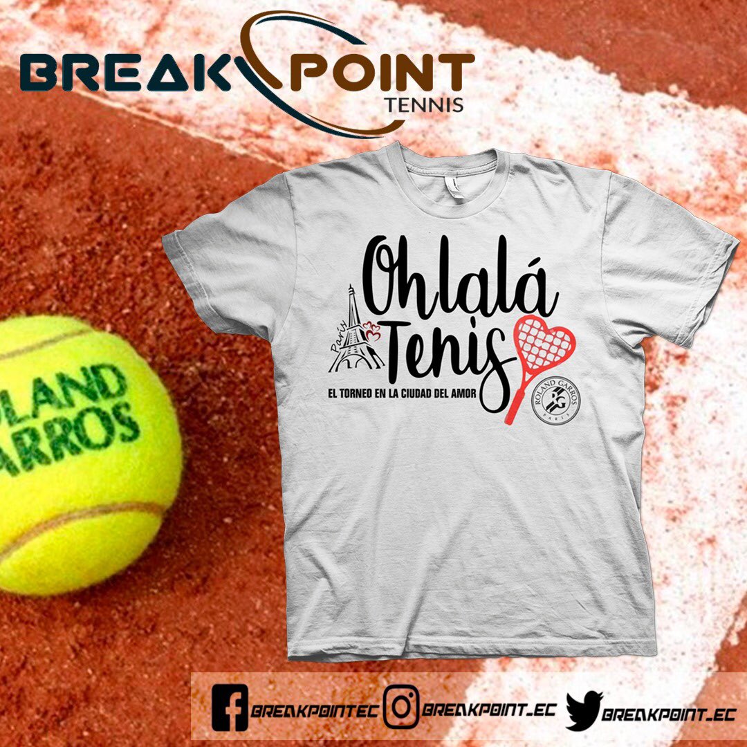 Breakpoint_ec's tweet photo. Camisetas de #tenis 
#RolandGarros #Wimbledon #emojistenis 
1 x 20 
2 x 35
Envíos a todo el país #ecuador #guayaquil #tenis #lovetenis https://t.co/JsSABjDPg0