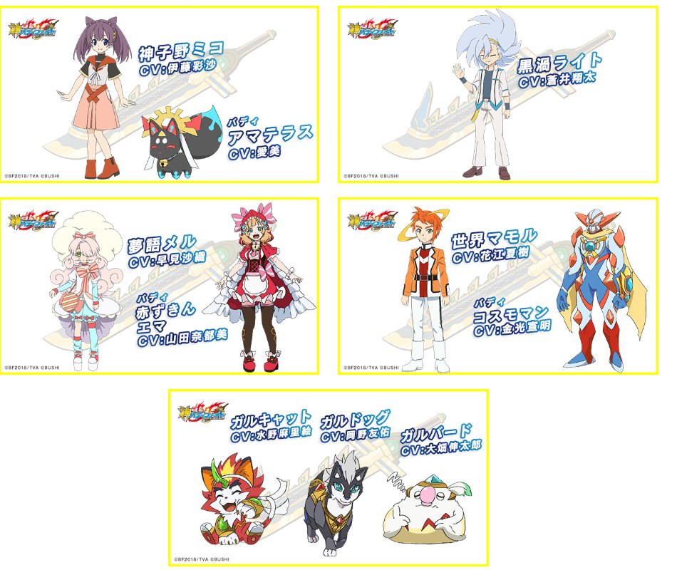 バディファイトまとめ レッツ バーディ 神バディファイト R アニメ 神バディファイト キャスト発表第3弾 が公式で公開 黒渦ライト Cv蒼井翔太 夢語メル Cv早見沙織 赤ずきんエマ 山田奈都美 コスモマン Cv金光宣明 が判明