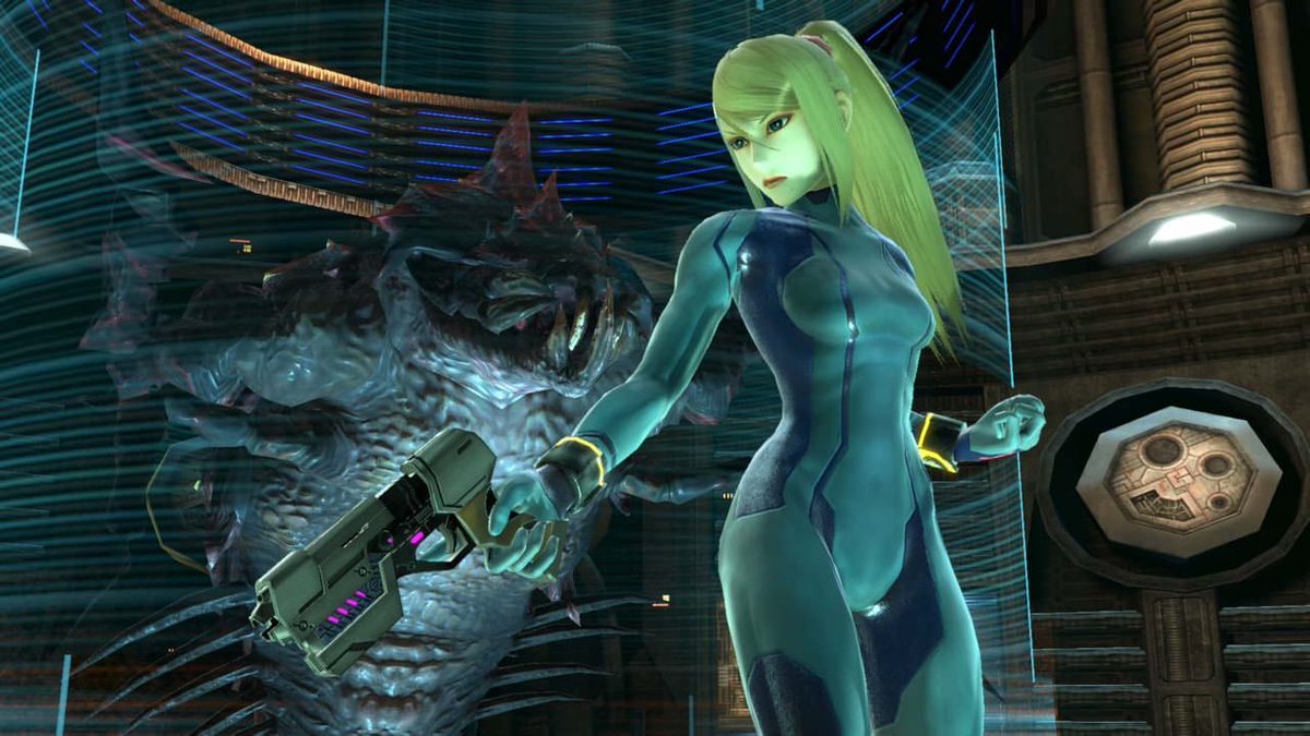 Super Smash Bros Ultimate criticisms:*Zero Suit Samus' breasts have be...