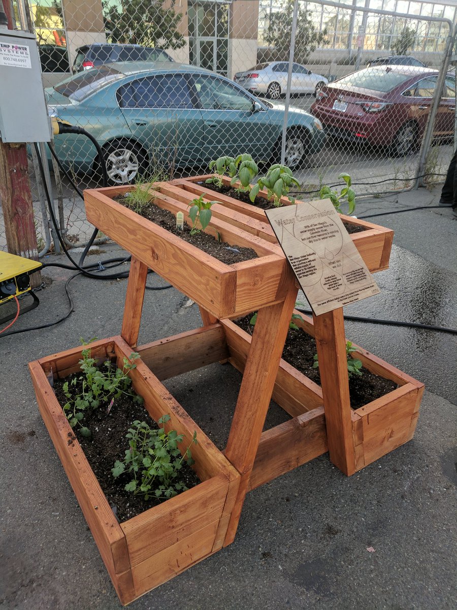 kalebrashad's tweet photo. Installations in the City: Students built and donated planter boxes to the City Heights community, displaying laser-cut plaques explanations of food injustices #deeperlearning created by @MattDPatrick @SofiaTannenhaus + Luke @hightechhigh #shareyourlearning #PBLchat https://t.co/mZKWPZD1rZ