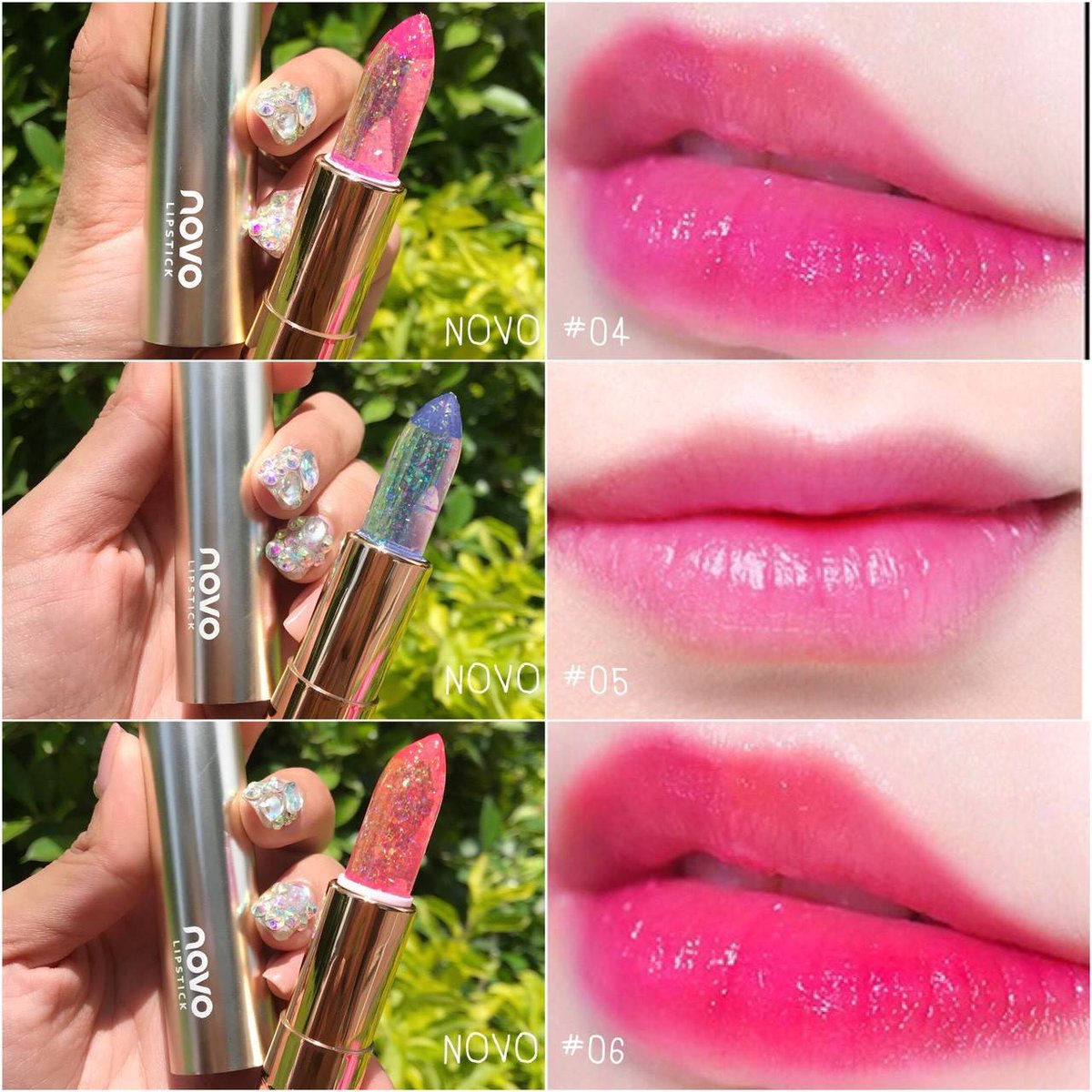 makeupchilli's tweet photo. ลิปเจลลี่ Novo Plant jelly ลิปเจลลี่สีใสหอมหวานเปลี่ยนสีปากให้ระเรื่อสีชมพู 
ลิปเจลลี่สีใส 

แท่งละ 80 บาท
3 แท่ง 200 บาท 
12 แท่ง 690 บาท 
#ไม่รวมค่าจัดส่ง 
.
#ลิปเจล #ลิปnovo #ลิปมัน #ลิปมันเปลี่ยนสี #ลิปบาล์ม https://t.co/lfaI0tboPK