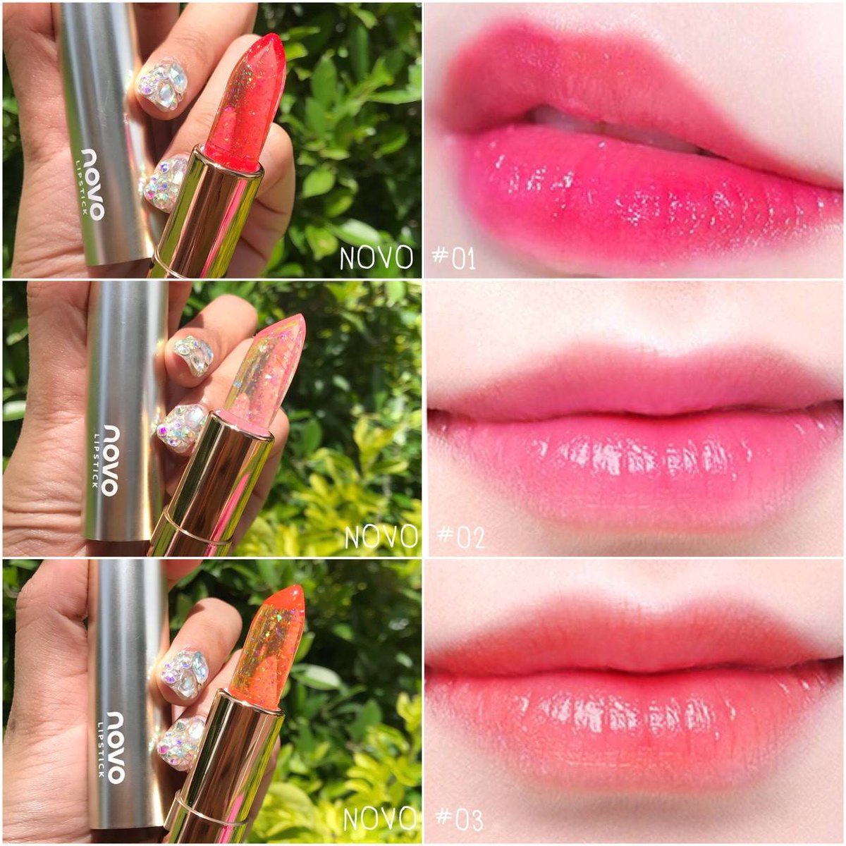 makeupchilli's tweet photo. ลิปเจลลี่ Novo Plant jelly ลิปเจลลี่สีใสหอมหวานเปลี่ยนสีปากให้ระเรื่อสีชมพู 
ลิปเจลลี่สีใส 

แท่งละ 80 บาท
3 แท่ง 200 บาท 
12 แท่ง 690 บาท 
#ไม่รวมค่าจัดส่ง 
.
#ลิปเจล #ลิปnovo #ลิปมัน #ลิปมันเปลี่ยนสี #ลิปบาล์ม https://t.co/lfaI0tboPK