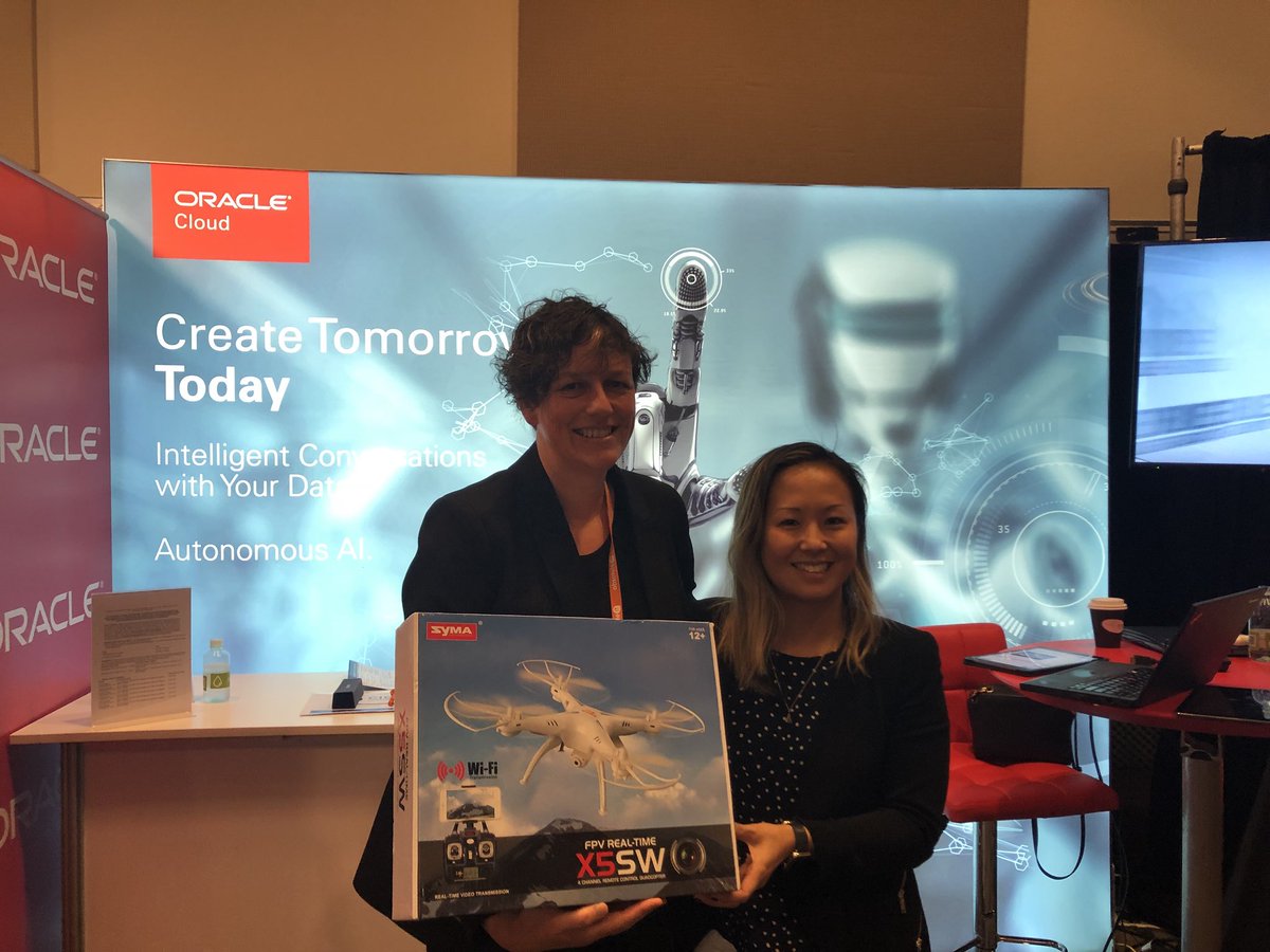 T_Martindale's tweet photo. Congratulations to our second drone winner Louise Gardiner! Visit #Oracle at the CIO Summit to be in to win. #nzcio #oraclenz @Gos_NZ https://t.co/88i33b2pYX