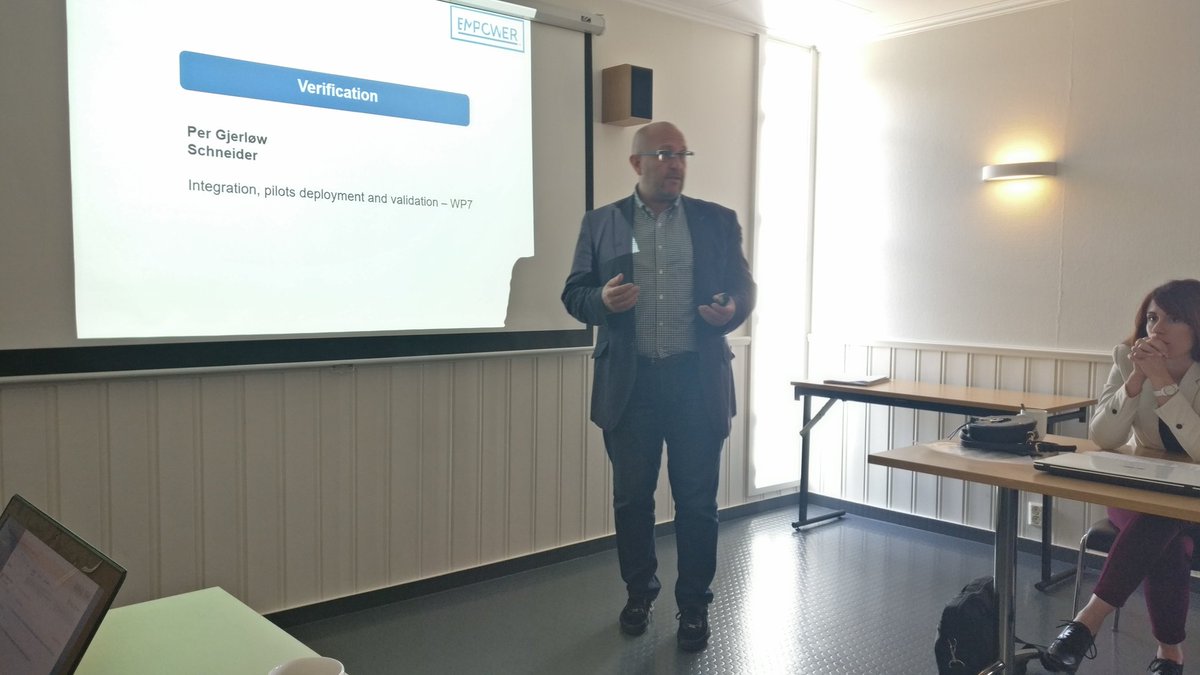 Per Gjerløw  from <a href="/energieffektiv/">Schneider Electric Norge</a> presents the main achievements of WP7 of the Empower H2020 project