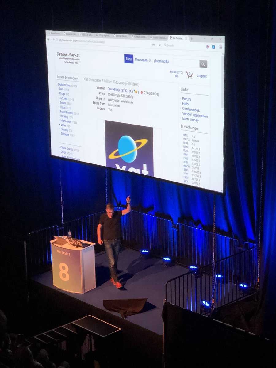 Bhavtagged's tweet photo. Great presentation on web security. #troyhunt #NDCOslo https://t.co/R3Vy1dtzvk