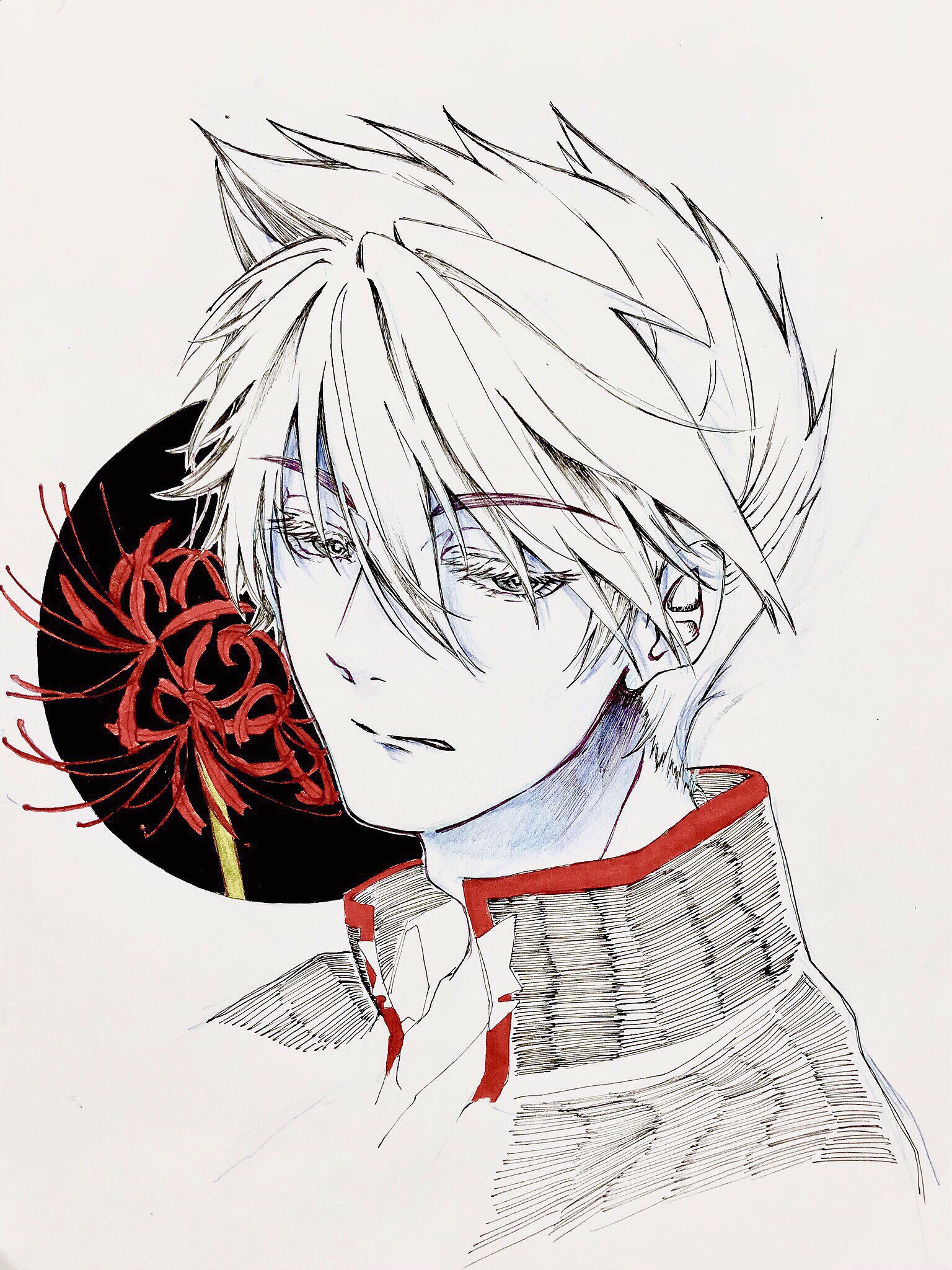 オリジナル手描きアナログイラスト13 No 13 女性 鉛筆画 手書きイラストA4サイズ 鉛筆画 手描き
