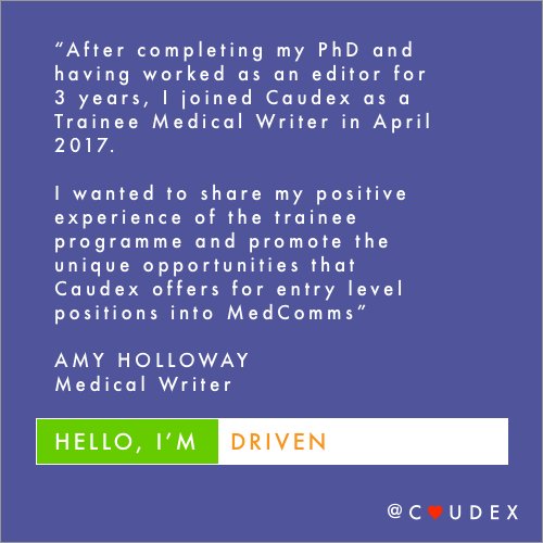 caudex_medical's tweet photo. Are you a #MedComms #MedicalWriter? Hear from our #CaudexAmbassador @A_Hway as she she shares why she joined @caudex_medical. What are you looking for in a #MedComms Agency? https://t.co/DcvrwNzVd3 #MeetCaudex #Careers #ScienceWithFlair https://t.co/9XCOWkCWC1