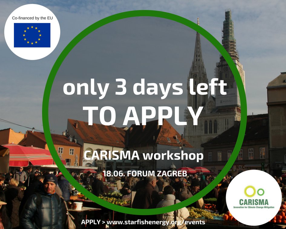 Join us for the "Long-term energy and climate planning in Southeast Europe" workshop of the <a href="/CarismaEU/">CARISMA project</a> project in Zagreb on the 18.06. Get you FREE seat at starfishenergy.org/events 🇦🇱🇧🇦🇬🇷🇭🇷🇲🇰🇷🇸🇷🇴🇧🇬🇲🇪🇲🇰🇸🇮🇽🇰

#RenewableEnergy #mitigateEU <a href="/BalkanGreEnNews/">BalkanGreEnNews</a>