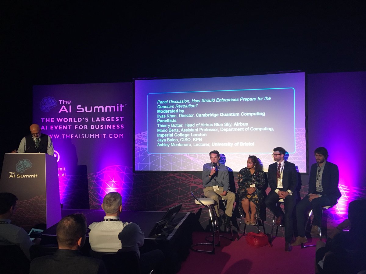 quantumBizz's tweet photo. Check out an awesome panel discussion at the Quantum Summit London!!

"How Should Enterprises Prepare for the Quantum Revolution?" Moderated by lyas Khan @CQCL_UK #AISummit
#QuantumComputing https://t.co/pkaFbA9shz