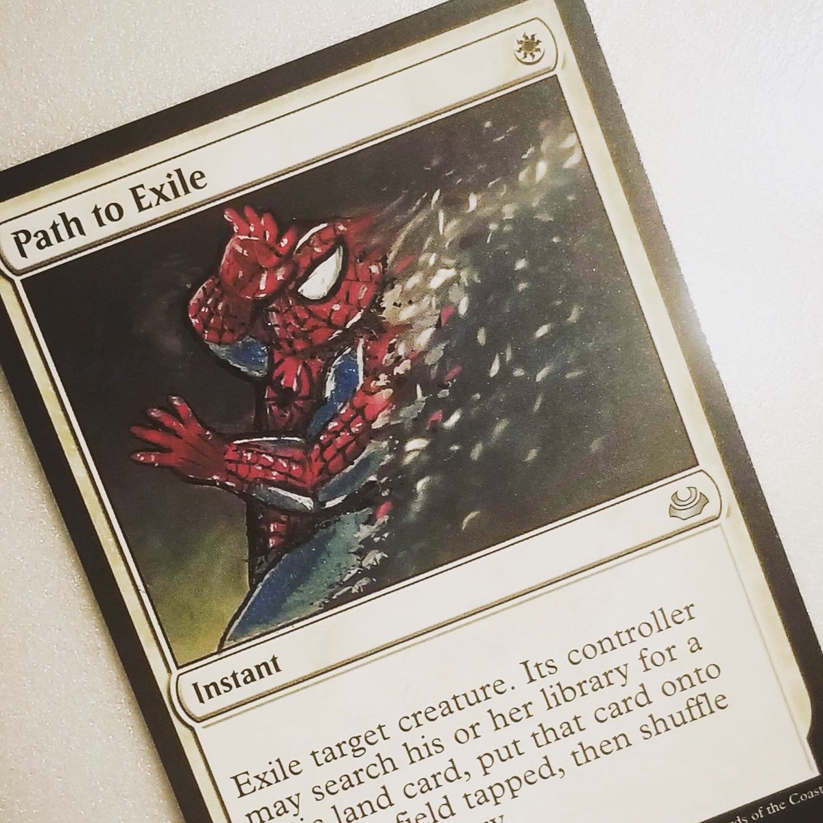 DaneJensenMTG's tweet photo. My wife is amazing! An early Father’s Day gift before I leave for #GPVegas I’ve never been so stoked to let someone get a basic land! #MTGalters #TeamABU #pathtoexile #path #bestwife #happyfathersday https://t.co/RXcRboooE2