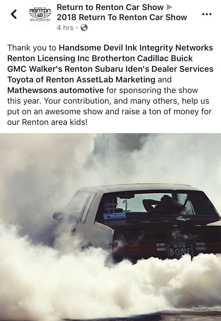 Renton Licensing Inc on Twitter "Yeassssss ReturnToRenton car show!…