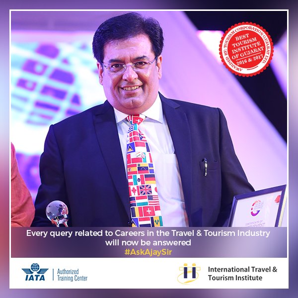 ITTI_Ahmedabad's tweet photo. You can now get Ajay Sir to answer your queries related to Careers in the #Travel &amp; #Tourism Industry. Just use the hashtag #AskAjaySir on Facebook, Twitter, Instagram or Youtube and post your question. To answer your questions Ajay sir will come live on Facebook.

#ITTI #IATA https://t.co/bJliHPPFUO
