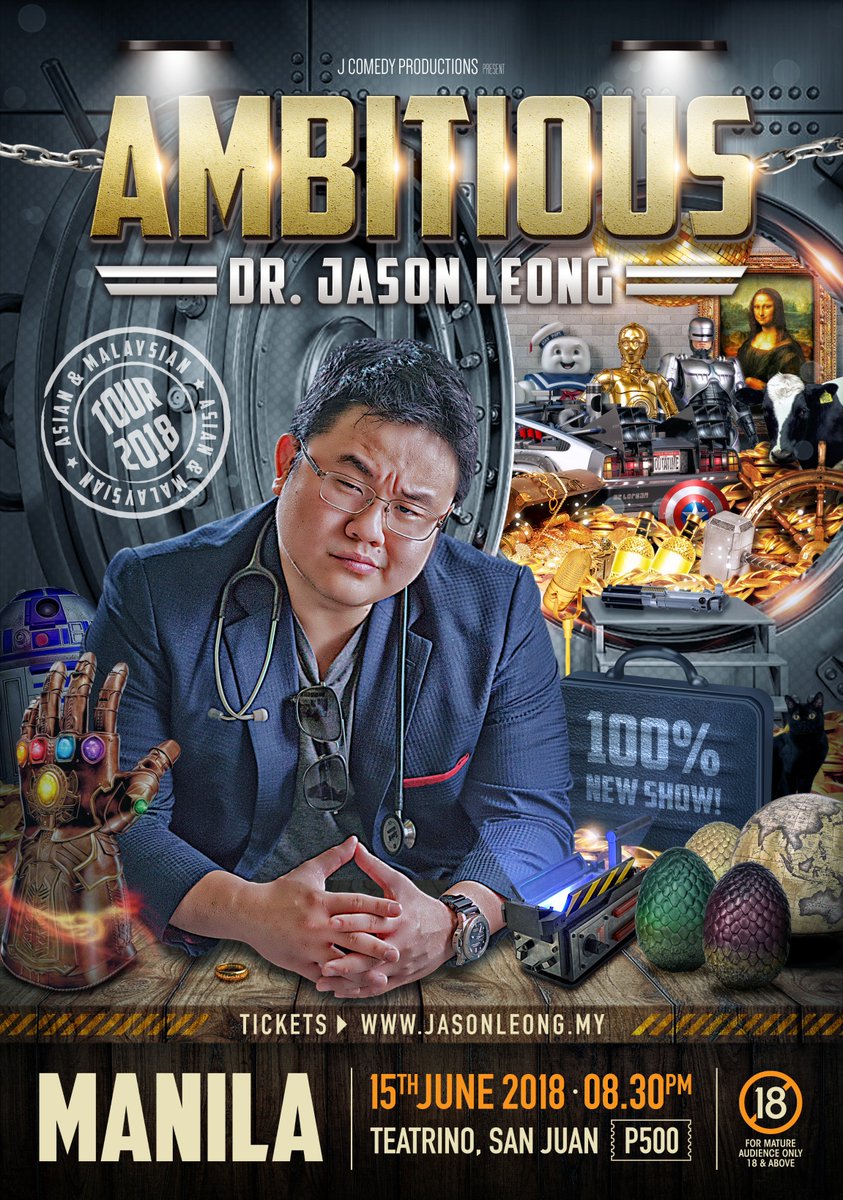 DrJasonLeong's tweet photo. I am performing in Manila this Friday, 15th June courtesy of @Comedy @ComedyManila ! Please tell your friends? Tickets at https://t.co/KkpuTMODNl :-D #ambitious2018 https://t.co/SCSInK5nrd
