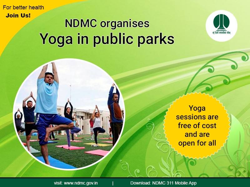 tweetndmc's tweet photo. #NDMC braces up to celebrate International Day Of #Yoga 2018. Be a part of the Yoga celebrations, as it's going to be bigger and better this year.
#YogaSessions are free of cost and open to all. #InternationalYogaDay #HealthierGenerations https://t.co/MRCW1qUh6I