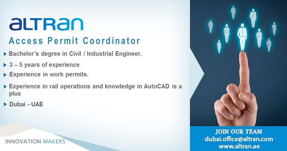 CapgeminiEngME's tweet photo. Apply Now!
Position: Access Permit Coordinator
Click the link to send resume: https://t.co/tWq2r8yCCD
Website: https://t.co/6m9f9cMk0v https://t.co/Xo36fYt2fe