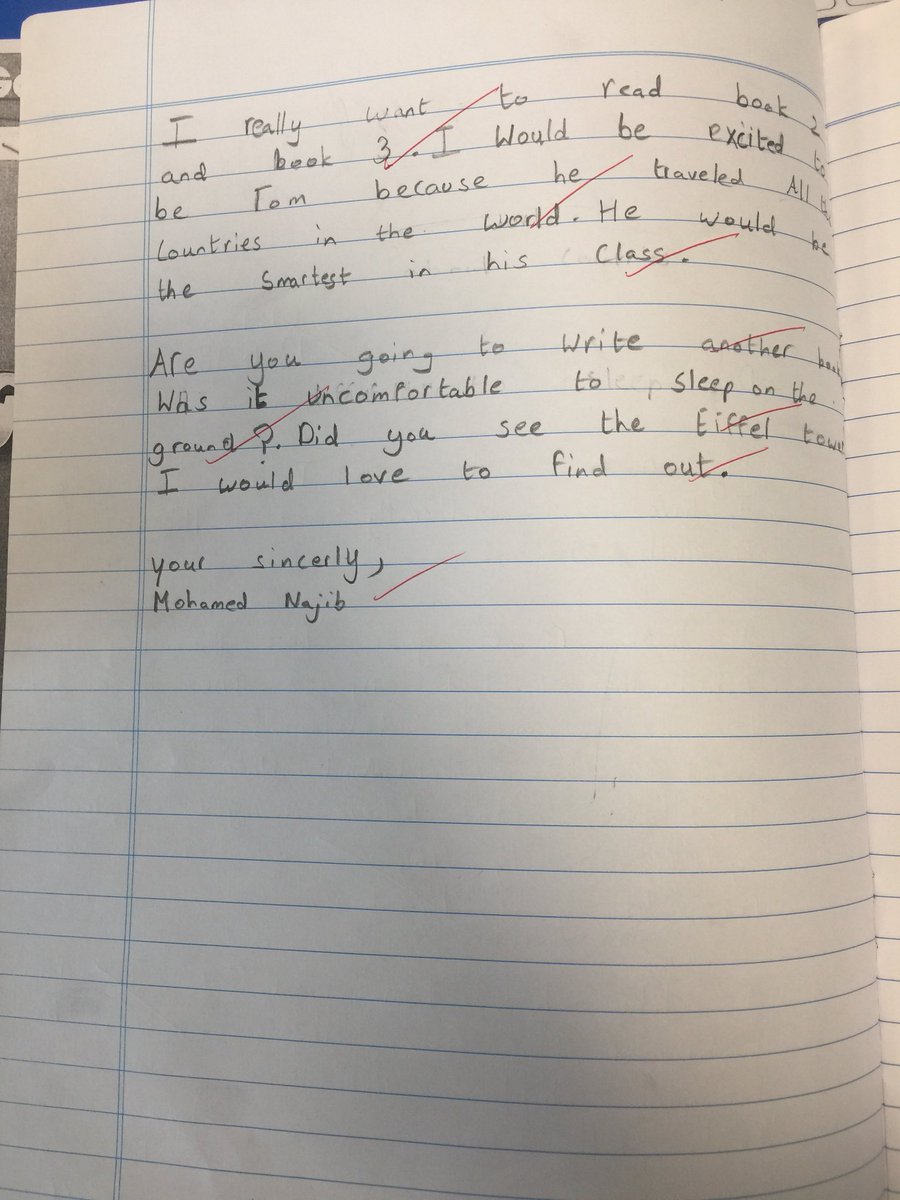 LauraCorrigan11's tweet photo. My very first post!
Check out this #amazing letter one of my students wrote to @Al_Humphreys for his #homework @srsdubai1 Super impressed 📚 ✅ 💯 https://t.co/vWGg9bTyQZ