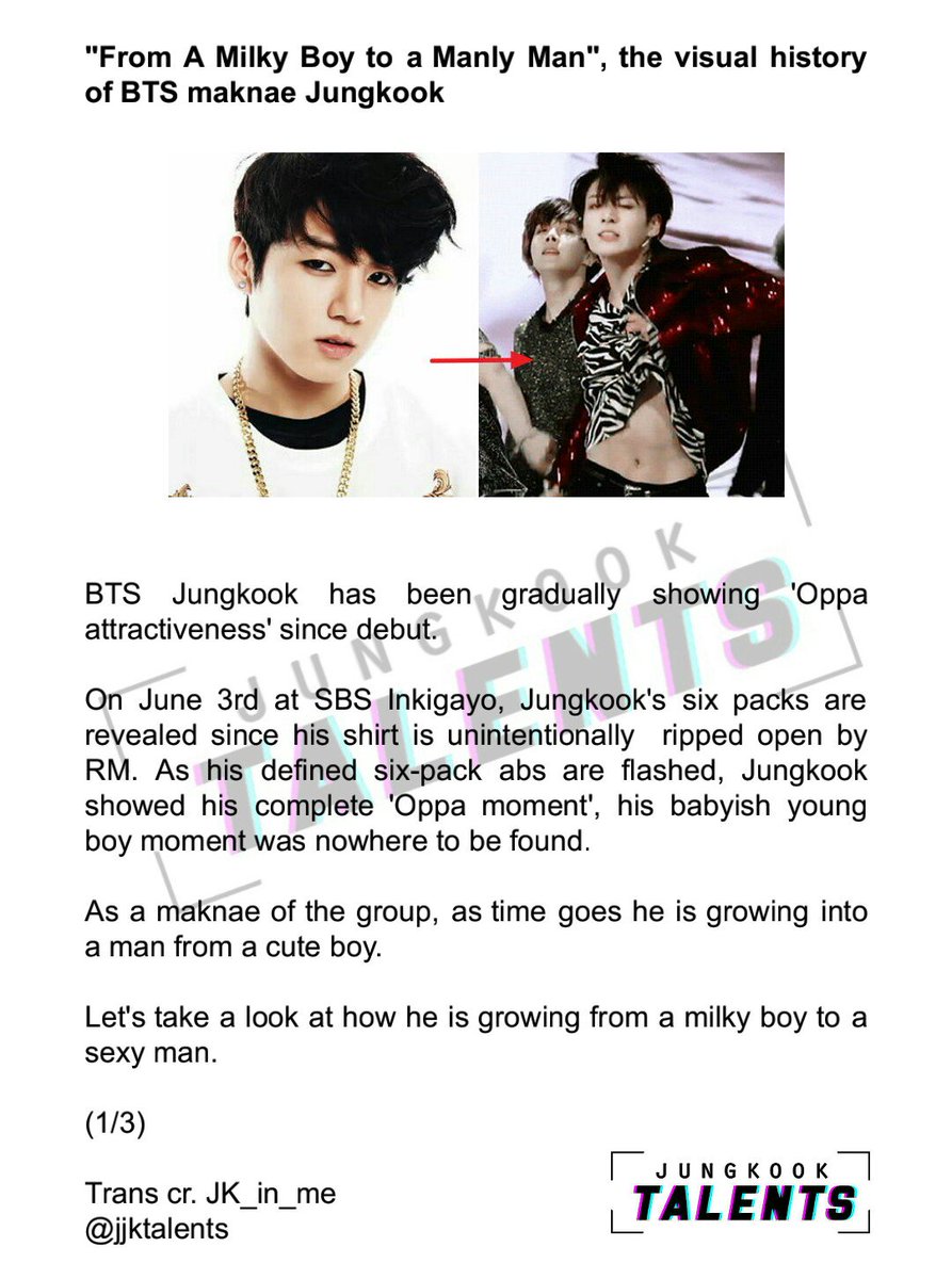 Jungkook Talents on Twitter: "[Article 180523] BTS Jungkook, 'Six pack