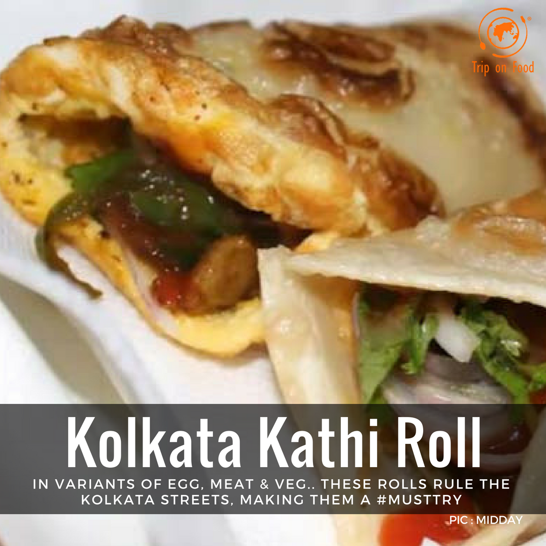 itriponfood's tweet photo. #KATHIROLL The spicy street wrap that is springing up in cities around the world.
It was invented in the 20th century in Kolkata. The story goes that British patrons did not want to eat kebabs with their hands, so someone at Nizam’s decided to roll the meat up in a paratha. https://t.co/E4svrskHci