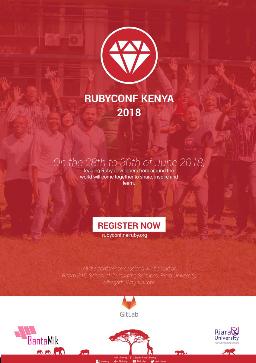 NairubyKE's tweet photo. #RubyConfKE2018 https://t.co/WkGSJptWw2 @RiaraUniversity #opensource #entrepreneurship #opensource and #Agile @rubyconferences https://t.co/LjyZB2tf96