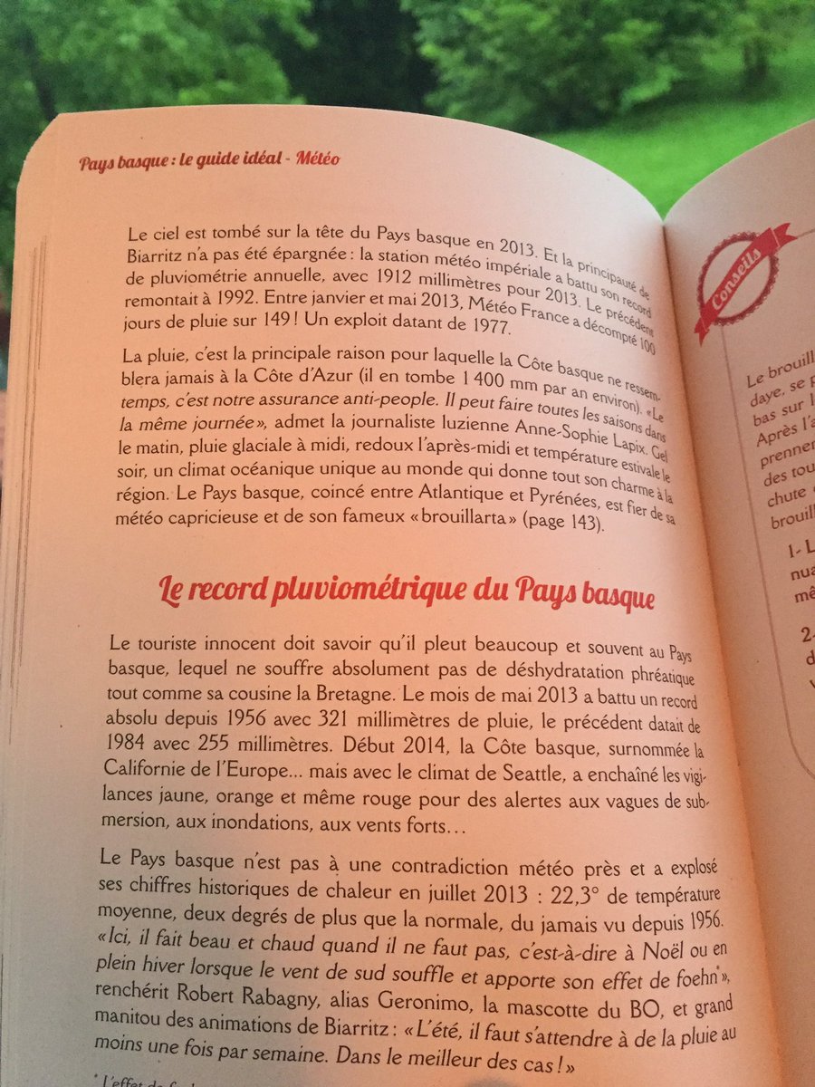 Cotebasquepeopl's tweet photo. Je prépare la mise à jour du "Pays basque le #guideideal" @EdAtlantica Va falloir corriger le chapitre Météo ! On bat des records pluviométriques en 2018 ☔️☔️☔️Et ce n'est pas fini https://t.co/yzHHHd7gjM