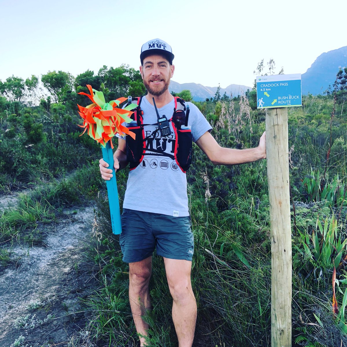 #GeorgeMUT route marking happening today! #routedirector on his way with the first climb of the route!