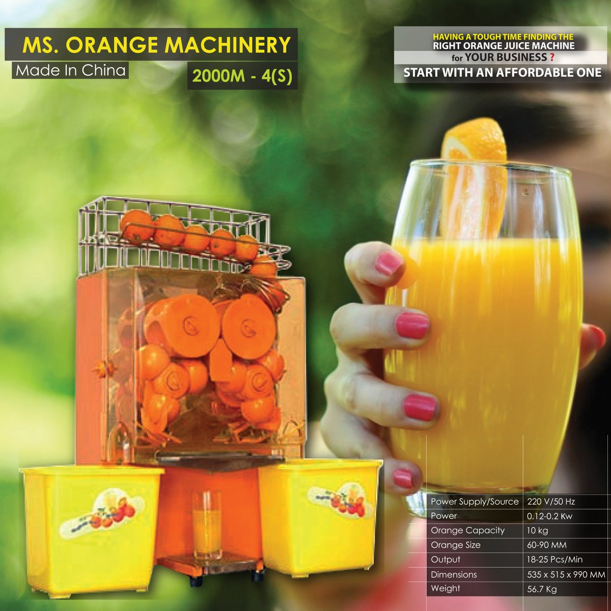 ParamountFSE's tweet photo. Going to try your hand in starting a juice shop? Looking for affordable juice machines for your budding business? Search no more.. Go for the MS orange machinery.. Good quality juice machines at affordable pricings!! @pmecorp #paramountkitchen #fasting #freshjuice #juicer https://t.co/6emNfJJnxP
