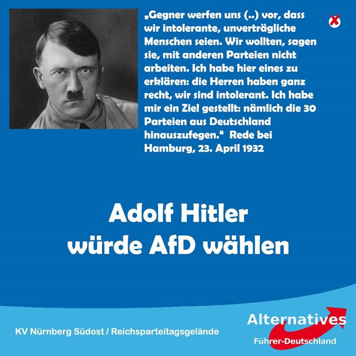 janejane24's tweet photo. @LordKatho @CheckerCSG @gottessohn13 das was hier laut und mit getöse zu beobachten ist, gab es schon mal 1933 #afdgehörtnichtzuDeutschland #stopHass #fbr #fbpe https://t.co/he3X5d9YvI