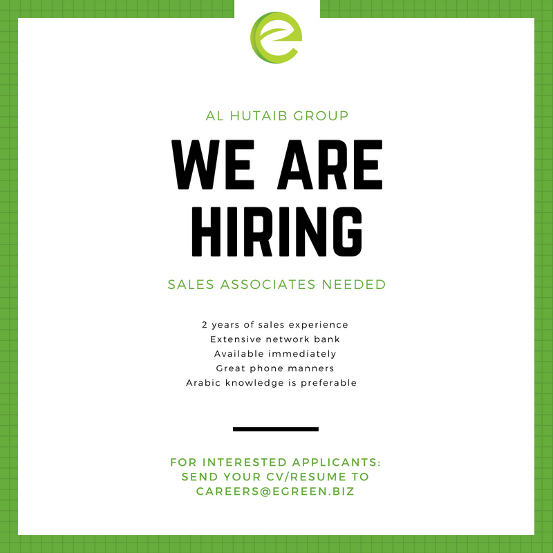 egreenAE's tweet photo. We're hiring! Check out the details below. #egreenAE #sustainability #jobvacancy #hiringnow https://t.co/USK5HjD5S3