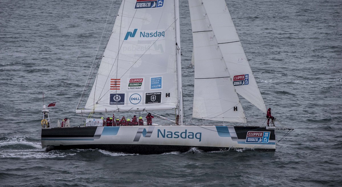 ClipperRace's tweet photo. Congratulations to @Nasdaq for winning the @EBwatches Ocean Sprint in its own race, Race 11: #Nasdaq Race from Panama to New York!

The full results are:
🥇Nasdaq - 3 Bonus Points
🥈@Garmin - 2 Bonus Points
🥉@GREATBritain - 1 Bonus Point

Well done to all involved! #ClipperRace https://t.co/aOJYebs8qx