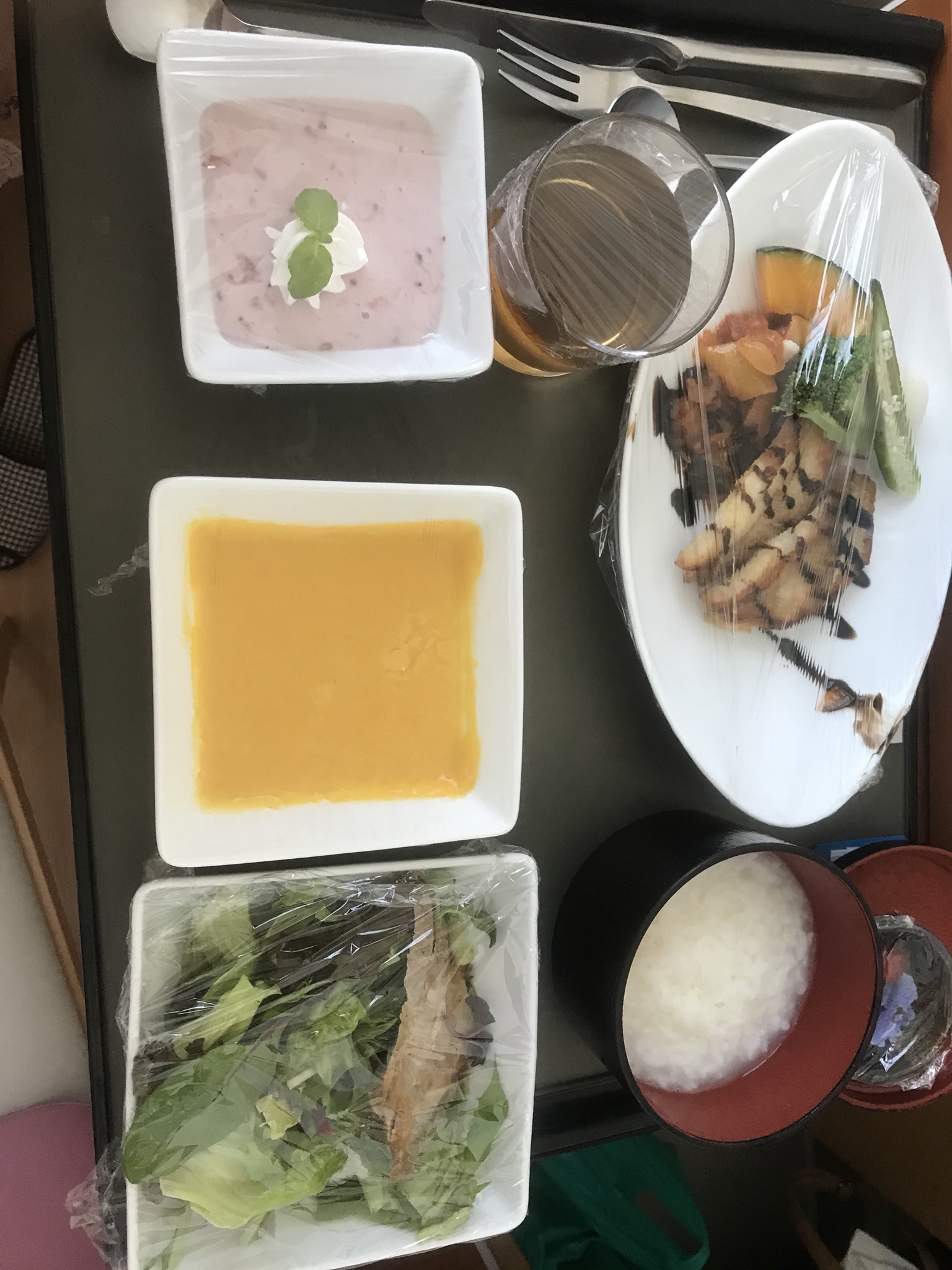 みっこ 久々の食事再開3食目 この1カ月 まともな食事が出来なかったから食べるもの全てが美味しい 胃もたれはするけど 吐き気止め点滴しながらの食事だから食事を嘔吐するのはまだなし 変な時間には嘔吐するけど つわり入院 つわり食事