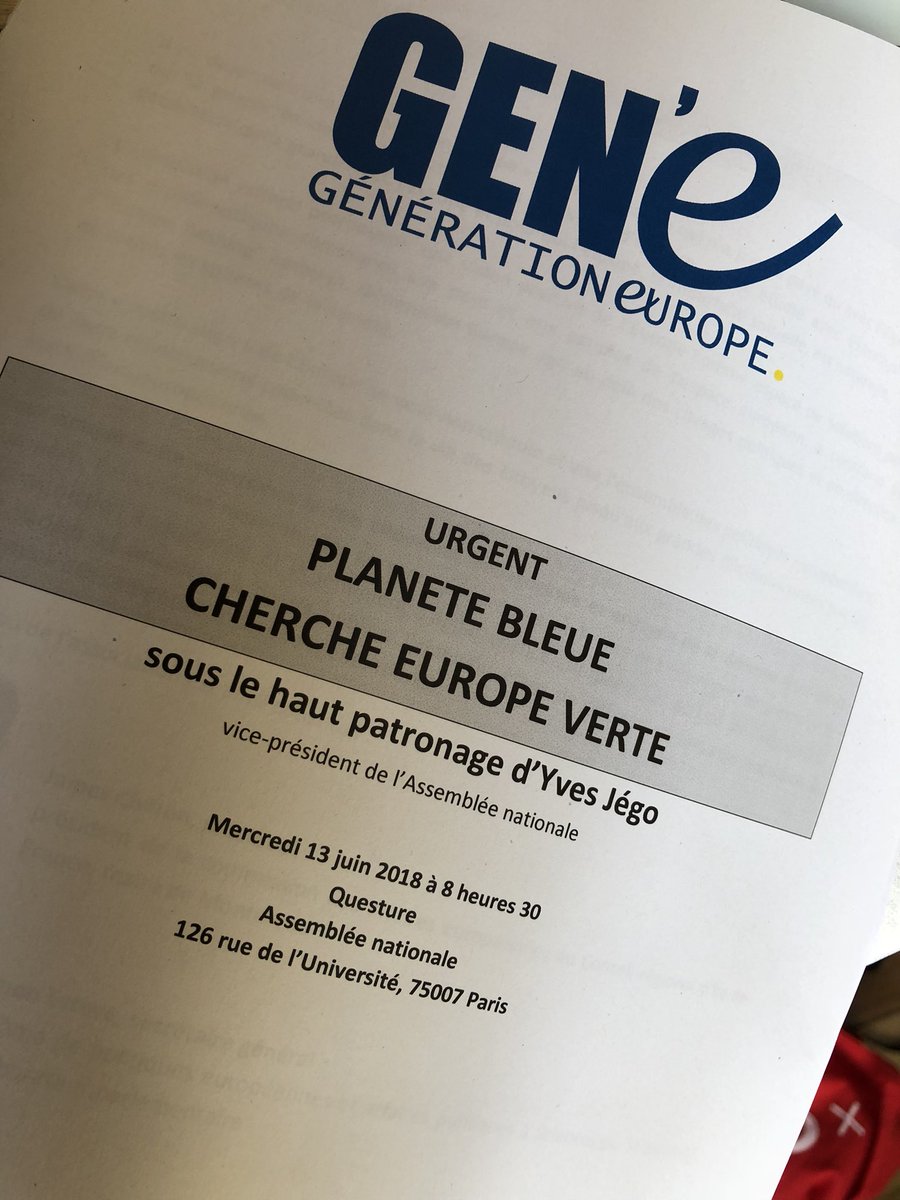 b_chkroun's tweet photo. Ce matin, réunion d’échanges et de réflexions organisée par @GenEurop présidé par @jamescheron autour de @brunepoirson et @yvesjego sur le thème « planète bleue cherche Europe Verte » https://t.co/UZsJMZ15s4