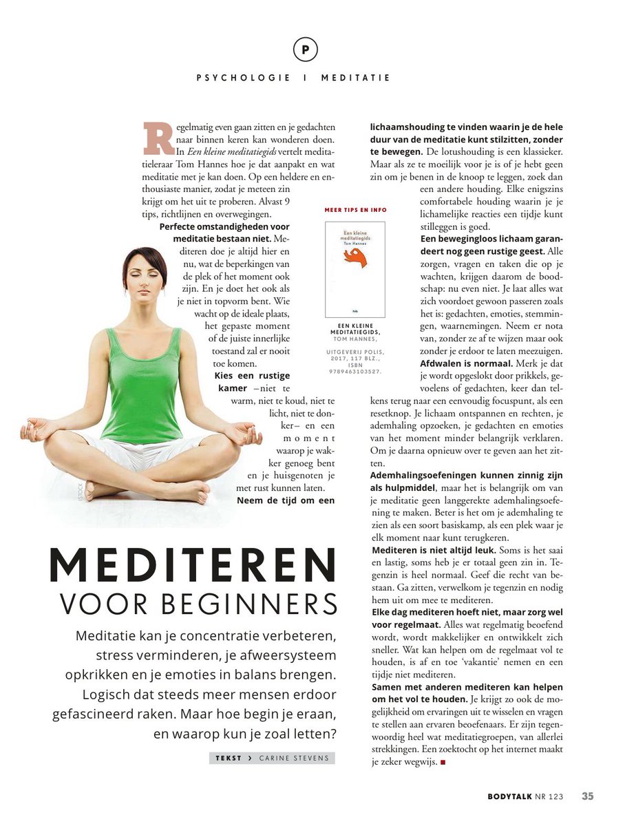 tomhannes1's tweet photo. Dank u Knack, #eenkleinemeditatiegids #meditatie https://t.co/8oP32AaG8Z