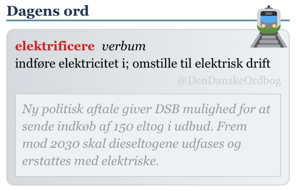 DenDanskeOrdbog's tweet photo. #togdrift #elektrificering #eltog #slutmeddiesel #futfut #dktrp #dktrafik #dksprog #dagensord
https://t.co/vnqhv6UJIl https://t.co/VDD9JxJhs7