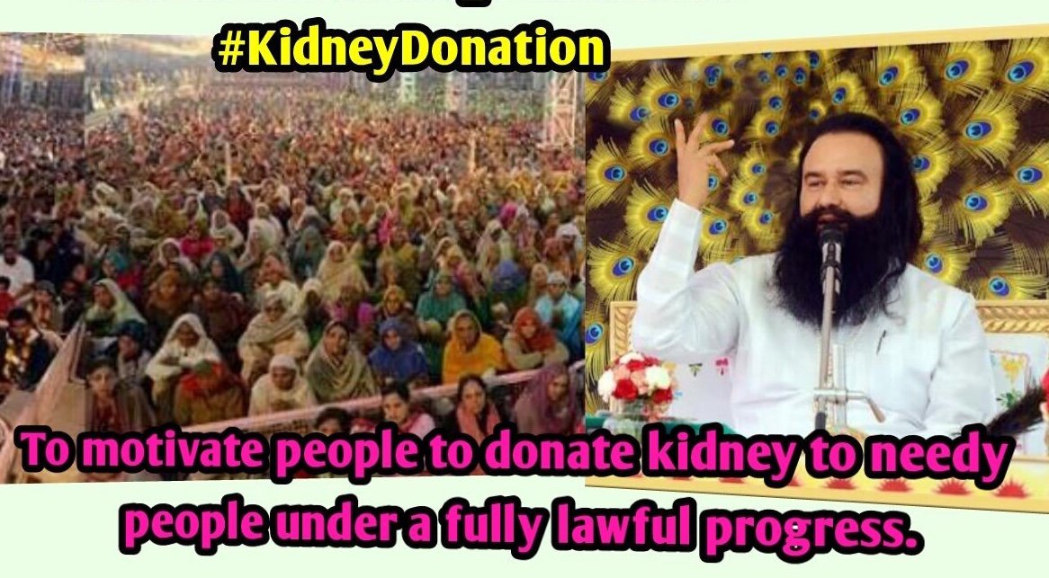 MSGians7's tweet photo. A life saved by donating our own part make one realize how divine pleasure one gets, that no money can buy.
Showering in spiritual bliss of God, @derasachasauda
volunteers do everything possible to help others. Salute to Saint Dr.MSG for motivating all.
#KidneyDonation https://t.co/ITonxywvGM