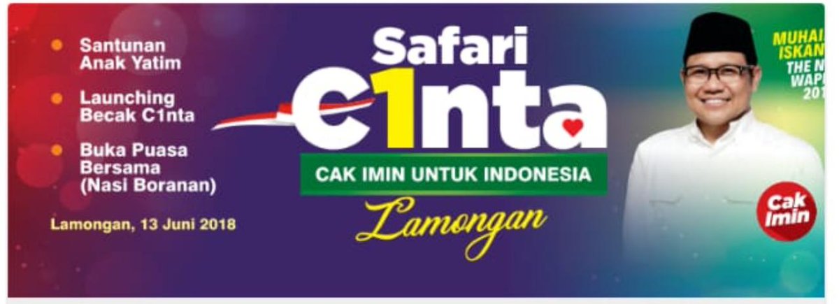 Deklarasi Join Lamongan

#SafariCintaCakimin
#DeklarasiJoinLamongan
#CakIminTheNextCawapres

<a href="/cakimiNOW/">A Muhaimin Iskandar</a> 
<a href="/Jokowi/">Joko Widodo</a>
<a href="/Jkw_CakImin/">KORNAS JOIN 2019 🏛</a> 
<a href="/manika_ARB/">ARBIT MANIKA</a>