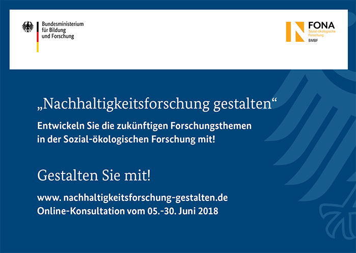 soef_BMBF's tweet photo. @BMBF_Bund stellt Zukunftsthemen für #Nachhaltigkeitsforschung zur Diskussion: Welchen Herausforderungen soll sich Förderschwerpunkt Sozial-ökologische Forschung widmen? https://t.co/dAVQMjSFtC
@Ecornet_eu @dkn_futureearth @pNACHHALTIG @econsense @UnternehmensGRU @ForschungsWende https://t.co/mSi7QYIdsv