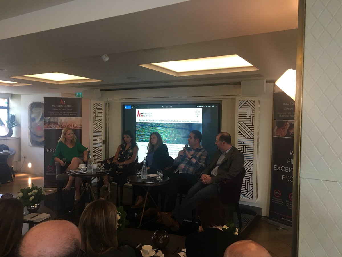 HansonSearch's tweet photo. ‘Data is still very important today. You need the psychologists and the data scientists and you must focus on the right data sets and use that to tell your stories.’ @samknowles @insightagents #bigdataIRL #hansonevents https://t.co/FGeCTZoSYp
