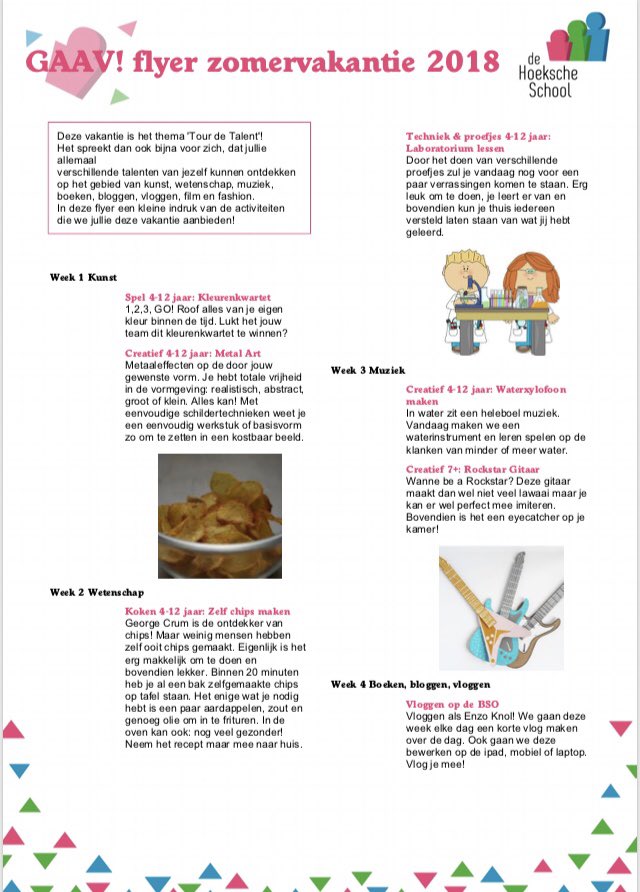 SKOC9's tweet photo. Morgen ontvangen alle BSO ouders het vakantiebriefje waarmee ze hun kind(eren) op kunnen geven voor de zomervakantie.
Hierbij alvast een indruk van ons vakantieprogramma. Het volledige programma per week is terug te vinden op https://t.co/djveYG7ToU https://t.co/6cQVej4GYG