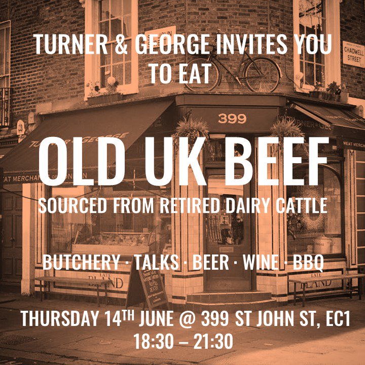 TurnerandGeorge's tweet photo. OK, we're having a special private launch tomorrow night at EC1, showcasing the UK dairy beef we've got in. If you would like to be in with a chance of coming along, simply comment underneath and retweet. We'll pick a lucky bunch of you at random and announce at 5PM. https://t.co/xLT7EkK5GG
