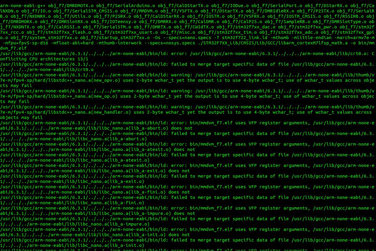 flo_0_'s tweet photo. #MMDVM #F7M compilation fails on #Ubuntu 18.04. Can be solved by installing
libnewlib-dev and libnewlib-arm-none-eabi from the #Cosmic (18.10) release. https://t.co/G90nwEKxnP