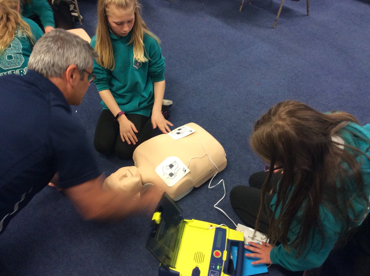 LochsidePS's tweet photo. Developing our life skills using DRS ABC. Thank you to the volunteers from Glaxo who helped the children with their heartstart training yesterday afternoon. #P7K https://t.co/QLGWXlG0FK