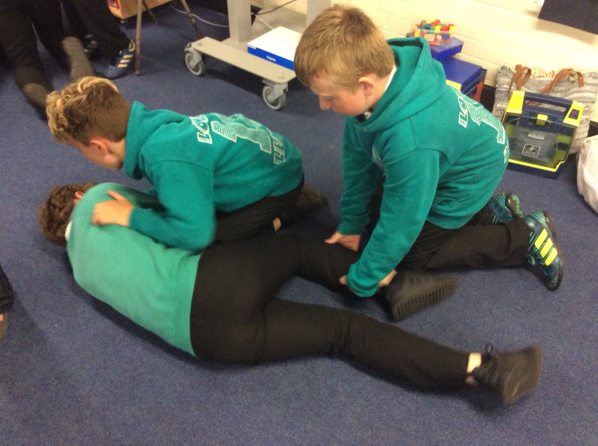 LochsidePS's tweet photo. Developing our life skills using DRS ABC. Thank you to the volunteers from Glaxo who helped the children with their heartstart training yesterday afternoon. #P7K https://t.co/QLGWXlG0FK