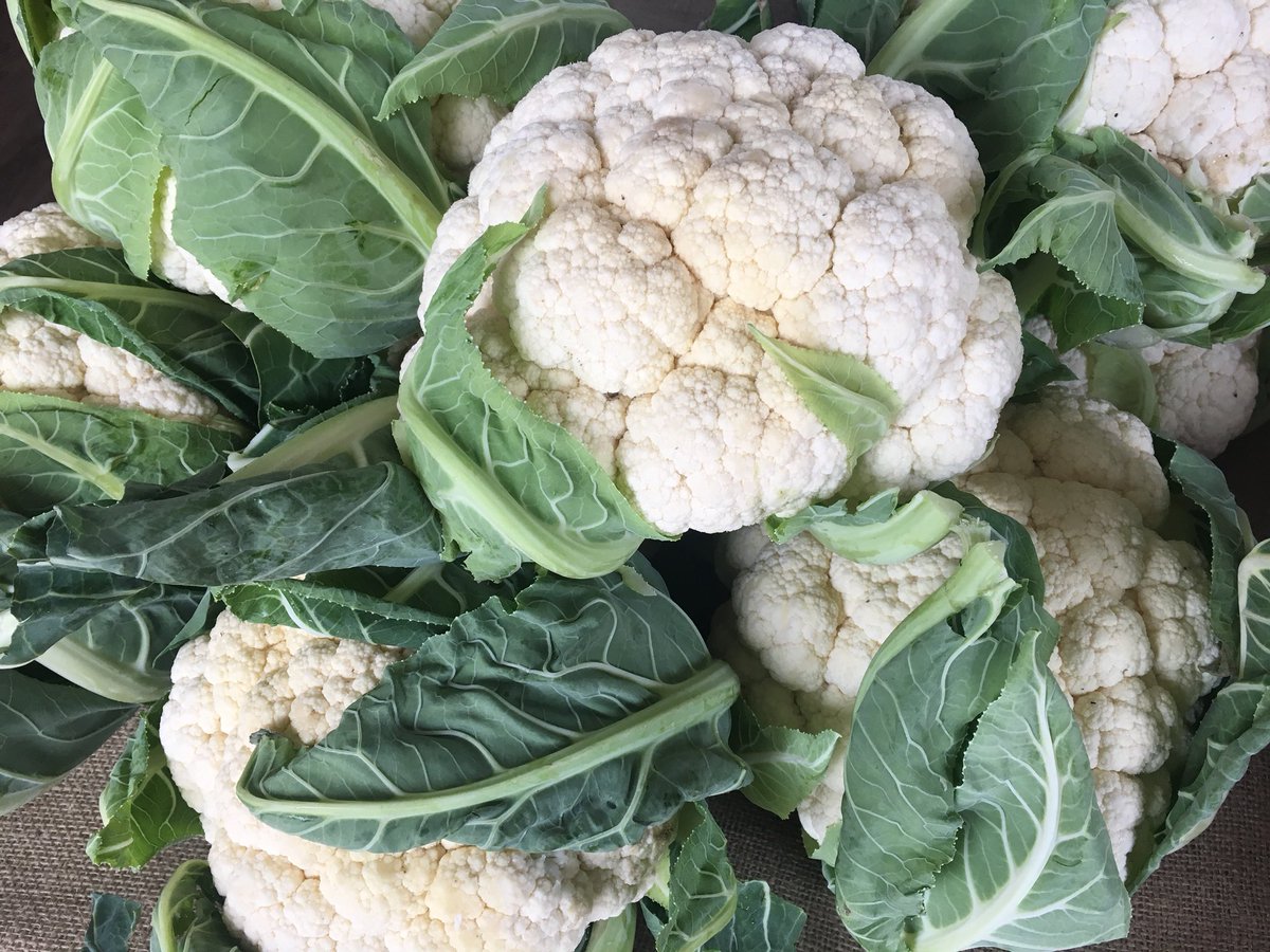 Whole cauliflower $3 each.