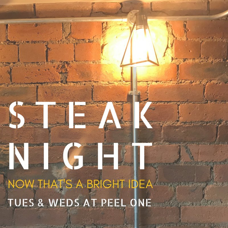 WIN yourself a voucher for Peel One's steak night. With two cuts of steak - sirloin or rib-eye - all the sides and a bottle of wine to share, it's the perfect mid-week treat.

To enter:

Follow us 👍🏻
RT this 👏🏻

Competition closes 20th June.